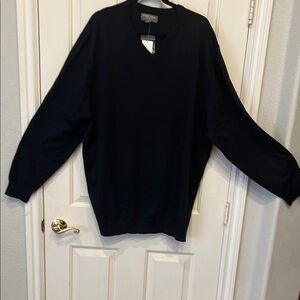 Men's Black V-Neck Sweater